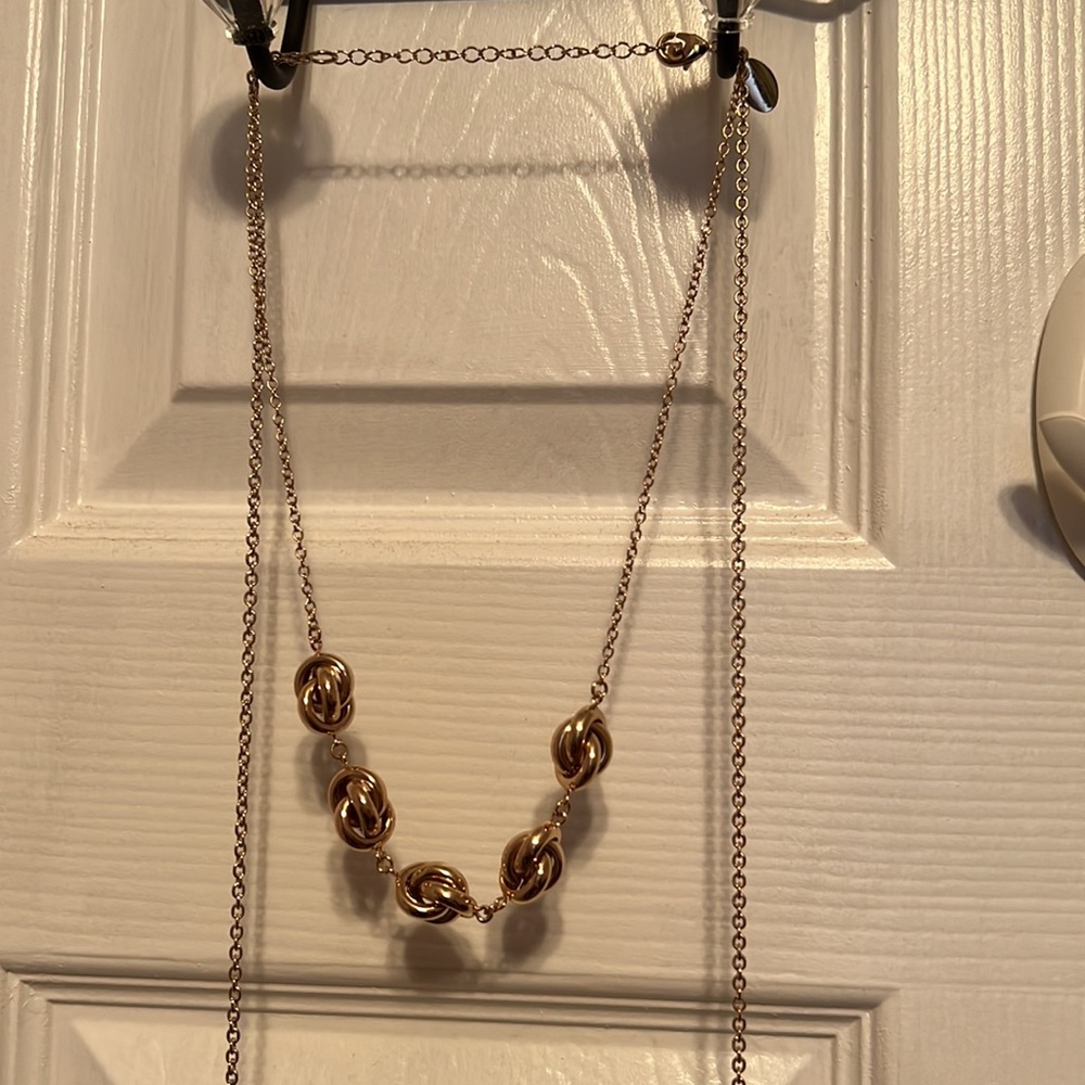 Multi Layer Women’s Long Gold Statement Necklace … - image 4